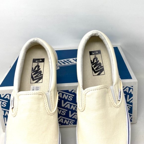 VANS Classic Slip On Canvas Classic White Canvas Women’s Sneakers VN0A3QXY0RD - Picture 7 of 11